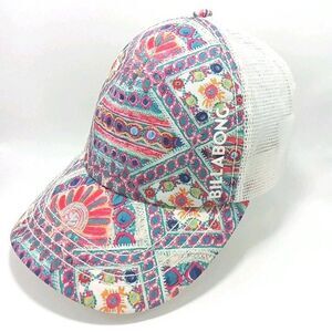 Billabong Snapback Trucker Hat Multicolor One Size Adjustable Bohemian Mesh Back
